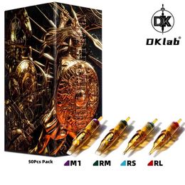 DKLAB Warrior Tattoo Cartridge Needles,Mix Size Multi Tattoo Needle Cartridges,0.35/0.30mm RL / RS / RM(MC) / M1,50pcs Pack 210324