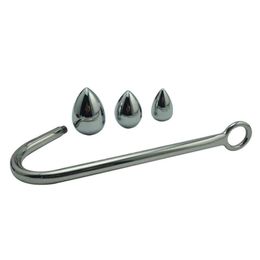 NXY Cockrings Anal sex toys Hook Changeable plug 3 size plugs in a set Metal anal butt Plugs Drop shipping 1123 1124