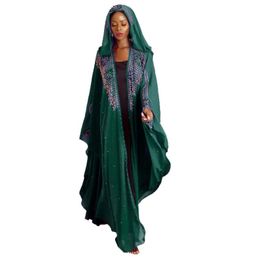 Ethnic Clothing 2021 African Dresses For Women Dashiki Diamond Beads Africa Robe Long Maxi Dress European