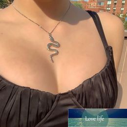 New Punk Snake Pendant Necklace Golden Silver Colour For Men Women Neck Jewellery Statement Pouplar Necklace Gifts