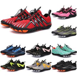 2021 Four Seasons Five Fingers Sports shoes Mountaineering Net Extreme Simple Running, Cycling, Hiking, green pink black Rock Climbing 35-45 color80