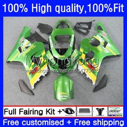 Body Injection Mould For SUZUKI GSXR-750 GSXR600 GSX-R750 750CC Movistar green 2004 2005 20No.75 GSXR 750 600 CC K4 GSX-R600 04-05 GSXR750 GSXR-600 600CC 04 05 OEM Fairing Kit