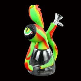 squid water pipe bong smoking pipes tobacco portable hookah heat resistant with glass bowl