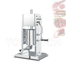 Table Top Vertical Manual Kitchen Handheld Sausage Stuffer Filling Machine Stainless Steel For Ham Food