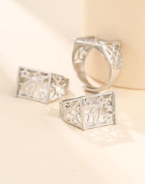 sterling silver jewelry ring mounts Canada - Cluster Rings 13*13mm 925 STERLING SILVER Men Semi Mount Bases Blanks Base Blank Pad Ring Setting Wedding Jewelry Findings Diy A5874