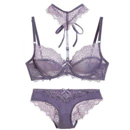 NXY sexy set DaiNaFang Sexy Ultra-ThinThick Plus Size Female Floral Lace Ladies Lingerie BCDE Cup Bra Sets Push Up Women Underwear 1127