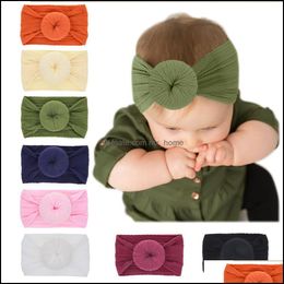 Hair Accessories Baby, Kids & Maternity Baby Headbands Donuts Bands Cute Nylon Knot Headband Girls Hairbands Children Doughnut Ball Headwear