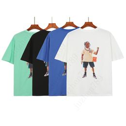 2023 Mens Designer T Shirts food Print Cotton Short Sleeve T-shirt High Street Casual M10