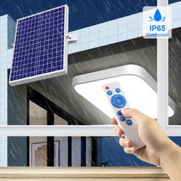 100W Solar Lamps Indoor& Outdoor Home Solar Light Remote Control Solars LED Ceiling Lamp Garden Yard Patio Garage Landscape