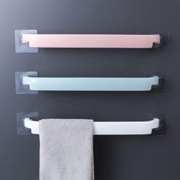 Bathroom Storage & Organisation Towel Holder Shelf Wall-Mounted Adhesive Force Pendant Toilet Roll Paper Hanging