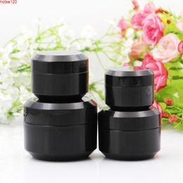 5g 10g 15g 30g Refillable Bottles Plastic Black Empty Makeup Jar Pot Travel Face Care Eye Cream Lotion Cosmetic Container 50pcsgoods