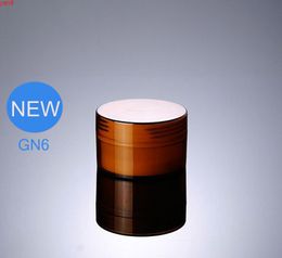 300pcs/lot Newest 50g 50ml High Grade PS Cream Jar For Cosmetic Packaging, Amber Bottles Jars GN6good qualty