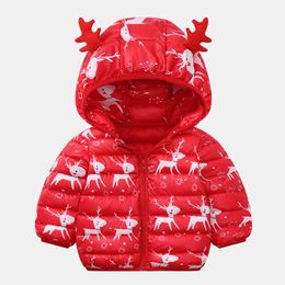 Spring Winter Kids Girl Jackets Girls Coats Christmas Clothes Boys Jacket Autumn Toddler Hooded Outerwear Baby Children Snowsuit H0909