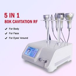 2021 Portable 80K 5 in 1 Lipo Laser Cavitation Body Slimming RF Face Anti-wrinkle Weight Reduction Machine for Beauty Salon Use