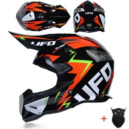 Motorcycle helmet, all terrain, motorcycle sports helmet, scooter bike Q0630