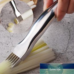 1 Pcs Stainless Steel Onion Vegetable Cutter Slicer Multi Chopper Scallion Knife Shred Tools Slice Kitchen Tools 16x2.5 X 1.5cm