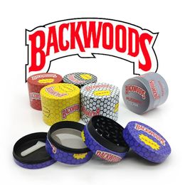 Backwoods Herb Grinder Smoking Accessories For Dry Tobacco 4 layers 40/50/55/63mm Zinc Alloy Multi Color