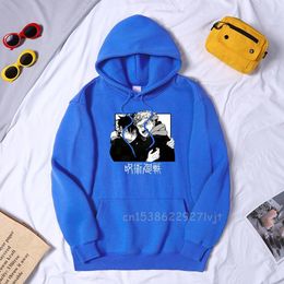 Jujutsu Kaisen Prints Pullovers Casual Hoodies Funny Cool Streetwear Oversized Sweatshirt Premium Cotton Hooded Pullover Y0319