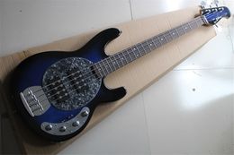 4 Strings 21 Frets Electric Bass Guitar with Grey Pearl Pickguard,Active Pickups,Humbucking pickups,Can be Customised