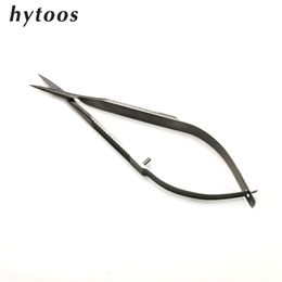 yutong HYTOOS Stainless Steel Scissors Squeeze Straight Cuticle Scissor Dead Skin Cutter Open Eye Microscissors Manicure Tools 12cm