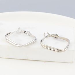 Hoop & Huggie XMWP Earrings 2021 Trend Square Earings Double Ear Ring Piercing Fashion Collocation Earring Models Birthday Gift Jewelry