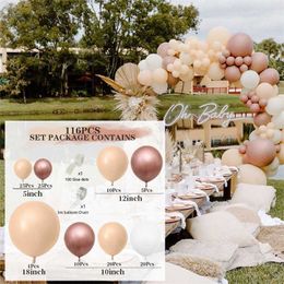 Latex Balloon Arch Kit Wedding Decoration Accessories Rose Gold White Balloon Birthday Party Baby Shower Decoration Balloon Set 211216