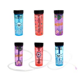 Wholesale Price Colourful Acrylic Chicha Shisha Hookah Cups Mini Customised Bong Portable Water Bongs With hose set accessories