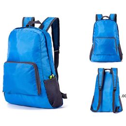 Foldable Travel Backpack Fashion Outdoor Portable Sport Bag Nylon Waterproof Bag Zipper Adjustable Hand Bag ZZE7861