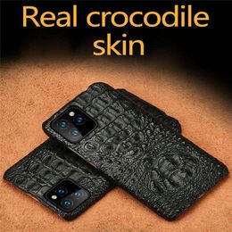 Genuine Real Crocodile Leather Case for iPhone 15 14 Pro Max 13 12 11 Alligator Skin Cover