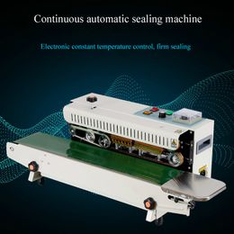 Horizontal Continuous Band Sealing Machine Printable Date Film Bag Automatic Heat Sealer