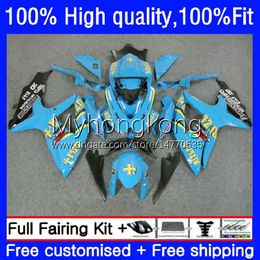 Injection Mould Body For SUZUKI GSXR-750 750CC GSXR750 GSXR600 08 09 10 Kit 22No.51 GSXR 600 750 CC 600CC K8 RIZLA cyan 08-10 GSXR-600 GSX-R600 2008 2009 2010 OEM Fairing