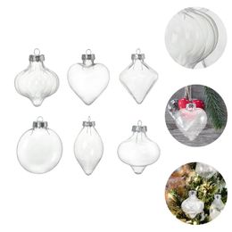 Novelty Items 6pcs Clear Fillable Ornament Balls Christmas DIY Craft Projects Hanging