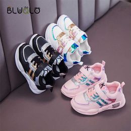 Children Sports Shoes Kids Running Sneakers Fashion Tenis Boys Cute Shoes Breathable Mesh Sneakers Girl Lightweight Casual Shoes 211022