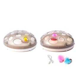 Cat Toys Interactive Electronic - Est Version Smart Motion Toy Automatic With Feather, Teaser Exercise, Pet QW