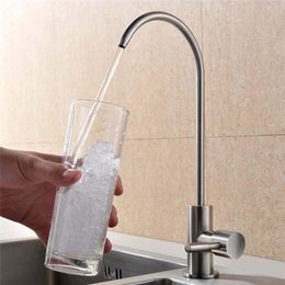 Kitchen Faucets SHMIAO Sink Drinking Water Faucet Commercial Filtration Brushed Nickel Philtre 100% Lead-Free 1/4-Inch Tube