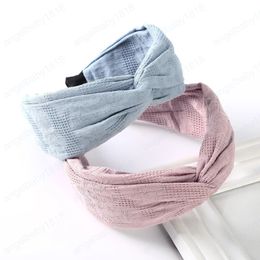 Cross Wide Headbands Solid Color Women Hair Hoop Hair Band Girls Fashion Retro Bezel Hairbands Hair Accessories