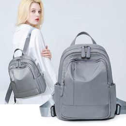 Women's Casual Backpack School Bags for Teenagers Girls Waterproof Nylon High Quality Travel Backpack Black Oxford Female Bags Q0528