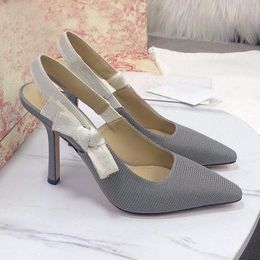 Summer Ladies Sandals Fashion Designer High Heels Bow Beautiful Houndstooth Bridal Wedding Office Comfortable Shoes