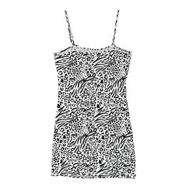 Women Bodycon Leopard Sleeveless Mini Spaghetti Straps Backless Summer Dress Sexy Outfit Casual Party Club Ruched Femme Vestidos 210521