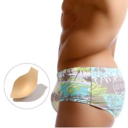 Men's Swimwear Brand Swimsuit Men Push-Up Gay Low-Waist Swimming Boxer Trunks Printing Beach Mens Shorts For