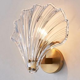 Wall Lamp Modern Shell Bedside Sconce For Home Decoration Living Room Kitchen Indoor Lighting Nordic Fixture Lampara