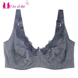 Mierside 953P Plus size Push Up Bra lingerie Lace Dot Underwear for Women Everyday Sexy Bra 34-46 C/D/DD/DDD/E/F/G 210623