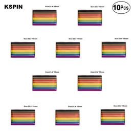 Philadelphia Phily Gay pride Flag of Rainbow Gay Pride Brown Flag Lapel Pin Flag badge Brooch Pins Badges 10Pcs a Lot