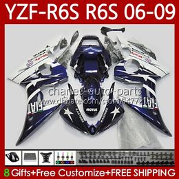 Motorcycle Body For YAMAHA YZF-R6S YZF600 YZF R6 S 600 CC 06-09 Dark blue Bodywork 96No.72 YZF R6S 600CC YZFR6S 06 07 08 09 YZF-600 2006 2007 2008 2009 OEM Fairings Kit