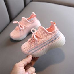 Children's Running Shoes Boy Girl Comfortable Wear-resistant Toddler Shoes Breathable Casual Shoes 2021 New 1 2 3 4 5 Years Old G1025
