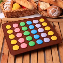 30/48 Holes Silicone Baking Pads Oven Macaron Non-stick Mat Pan Pastry Cake Pad Bake Tools DH8865