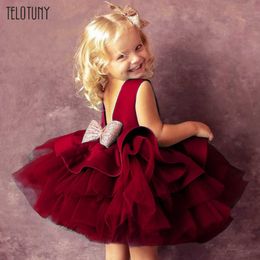 Toddler Kids Baby Girls Floral Lace Ball Gown Princess Dress Party Dress Clothes Q0716