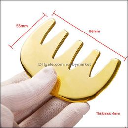Jewelry Cleaners & Polish Scra Board Brass Face Gua Sha Plate Dredge Meridian Health Care Muscle Relax Neck Skin Lifting Metal Guasha Scrape