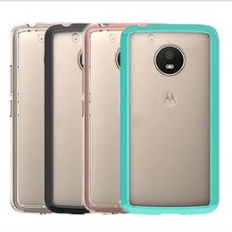 Suitable for MOTO E4 protective cover Soft TPU bumper + transparent hybrid rear cover protective cover Suitable for MOTO E4 E4plus