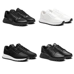 2021 Men PRAX 01 Lace-up Sneakers Leather Casual Shoes Rubber Sole Black Suede Runner Trainers Top Quality with Box 276